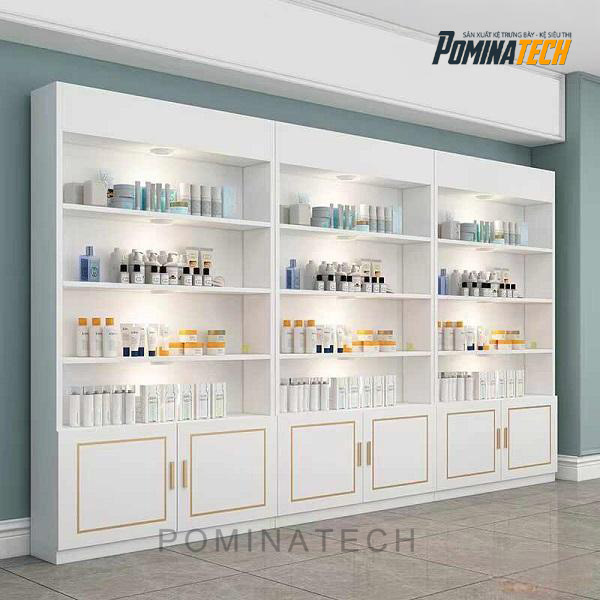 tu ke trung bay go mdf cao cap Tủ Kệ Trưng Bày Gỗ MDF Cao Cấp – Thiết Kế Sang Trọng, Tích Hợp Đèn LED