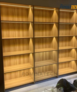 Tủ Kệ Trưng Bày Gỗ Cao Cấp LED Sang Trọng, Thiết Kế Tinh Tế Cho Không Gian Hiện Đại