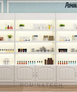 Tủ Trưng Bày Gỗ MDF Đèn LED – Thiết Kế Hiện Đại, Để Mỹ Phẩm, Nước Hoa, Hàng Nội Thất Sang Trọng