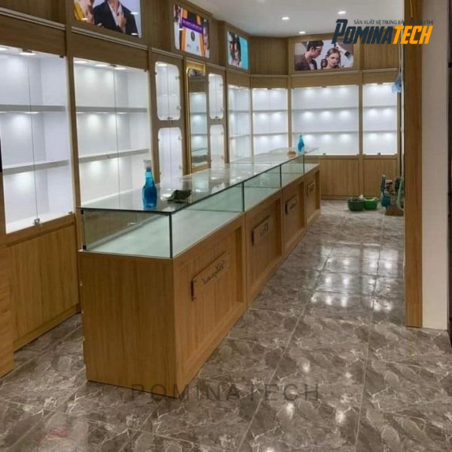 tu trung bay mat kinh go mdf cao cap Tủ Trưng Bày Mắt Kính Gỗ MDF Cao Cấp – Thiết Kế Sang Trọng, Tinh Tế Cho Cửa Hàng Kính Mắt