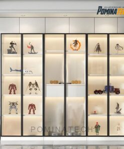 Tủ Trưng Bày Mô Hình Gỗ MDF Cửa Kính Có Đèn Led - Thiết Kế Hiện Đại, Sang Trọng