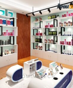 Tủ Trưng Bày Mỹ Phẩm Gỗ MDF – Kệ Sáng Tạo, Tiện Ích Cho Mặt Hàng Cửa Hàng