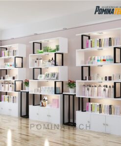 Tủ Trưng Bày Mỹ Phẩm Gỗ MDF – Kệ Sáng Tạo, Tiện Ích Cho Mặt Hàng Cửa Hàng