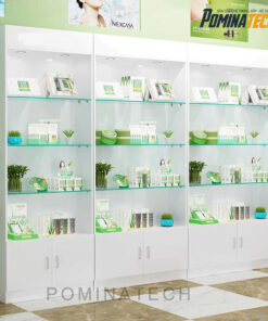 Tủ Trưng Bày Mỹ Phẩm Gỗ MDF Đẹp, Hiện Đại, Giúp Tối Ưu Không Gian Trưng Bày Sản Phẩm