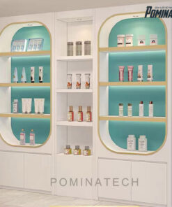 Tủ Trưng Bày Gỗ MDF Sang Trọng, Thiết Kế Hiện Đại Với Đèn LED