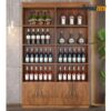 Tủ Trưng Bày Rượu Gỗ MDF – Thiết Kế Kèm Tủ Dưới Tiện Lợi, Sang Trọng