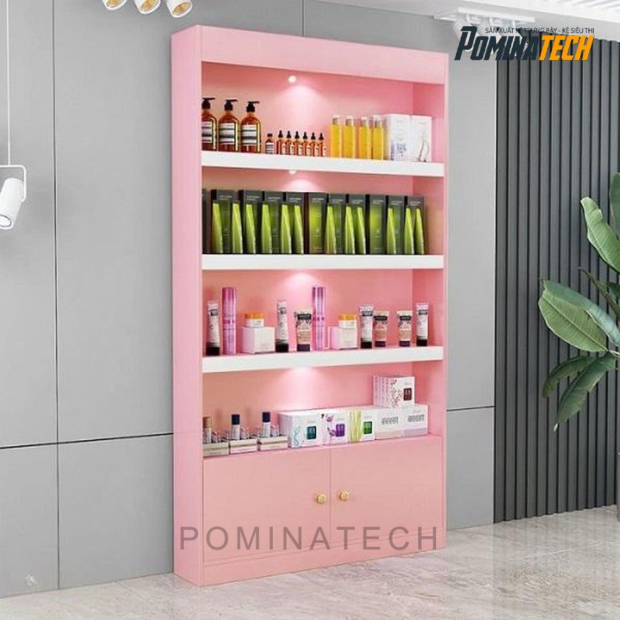 tu trung bay san pham co den led Tủ Trưng Bày Sản Phẩm Có Đèn LED – Gỗ MDF Chống Ẩm, Độ Bền Cao