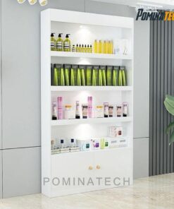 Tủ Trưng Bày Sản Phẩm Có Đèn LED – Gỗ MDF Chống Ẩm, Độ Bền Cao