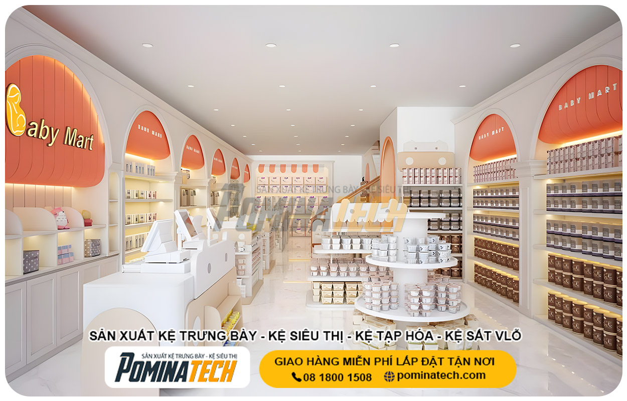 Xưởng Sản Xuất Kệ Trưng Bày Tại P. Dĩ An Tp. HCM Uy Tín Giá Rẻ