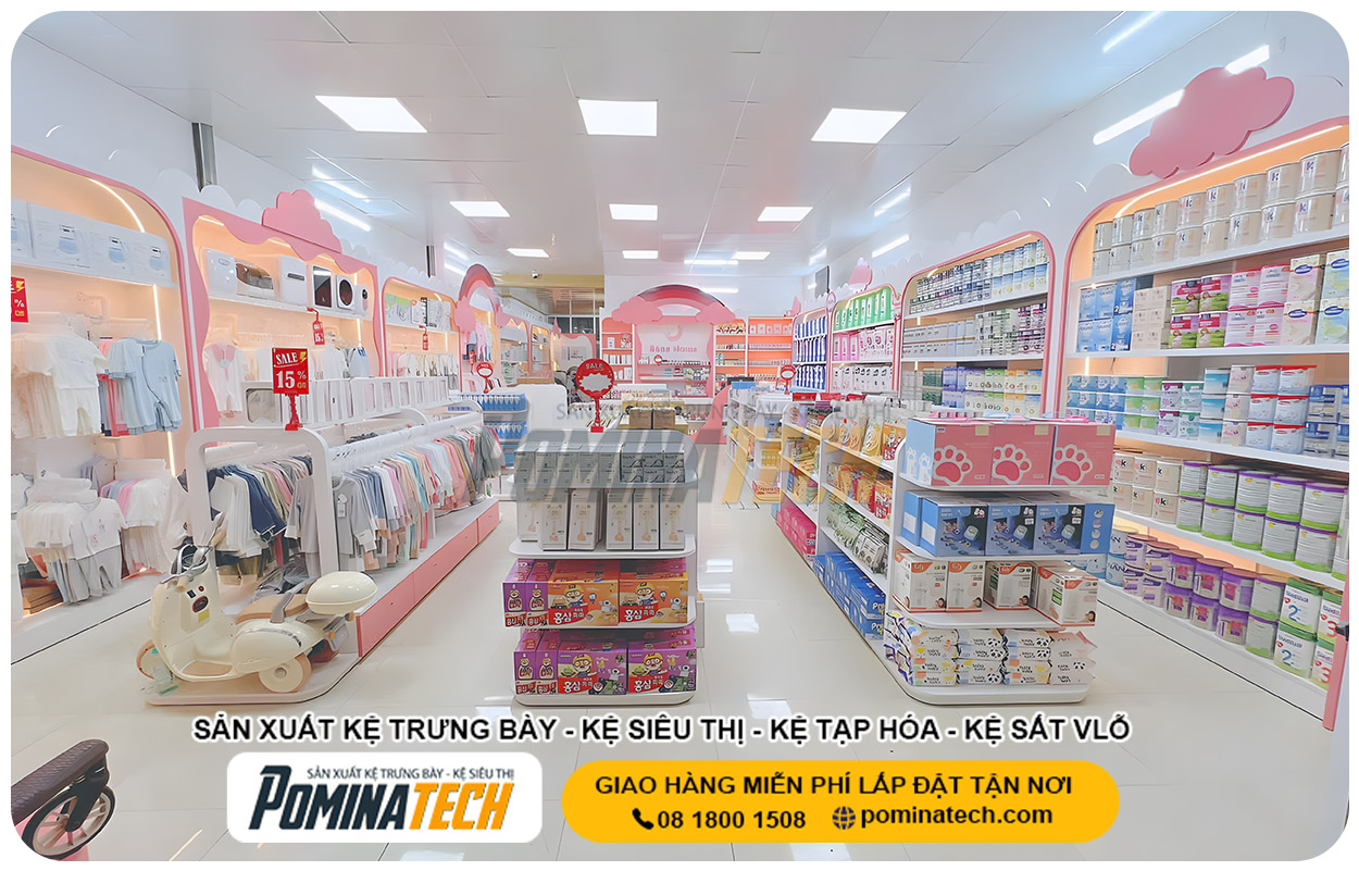 Xưởng Sản Xuất Kệ Trưng Bày Tại P. Phú Khương Vĩnh Long Uy Tín Giá Rẻ